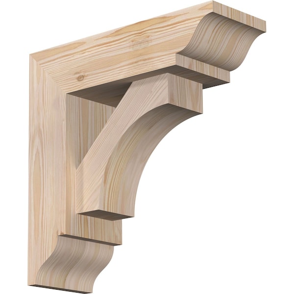 Ekena Millwork Westlake Traditional Smooth Bracket w/ Offset Brace, Douglas Fir, 5 1/2"W x 16"D x 16"H BKT0604X16X16WTL01SDF - main